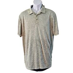 90 Degree by Reflex Men's Polo Shirt Size Large Light Green Heathered NWOT